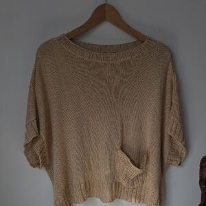 Elegant Tan Knit Sweater for Women